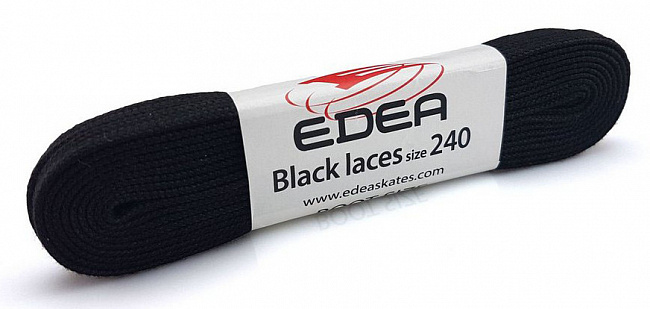 картинка Шнурки Edea черные магазин Одежда+ являющийся официальным дистрибьютором в России 